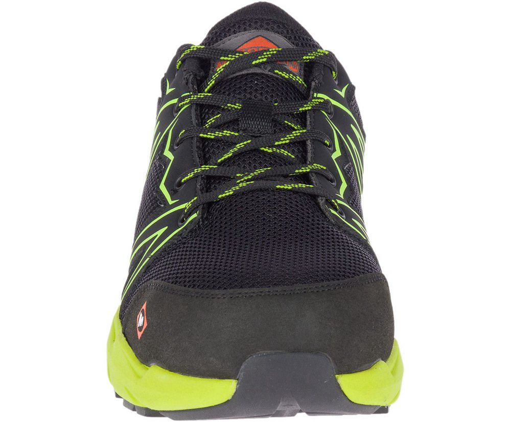 Tenis Homem - Merrell Fullbench Superlite Alloy Toe - Pretas/Verdes - VDJ815297